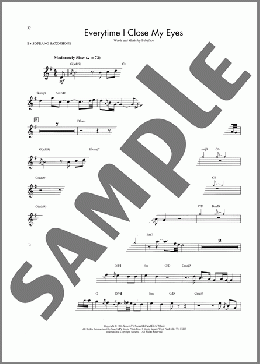 Everytime I Close My Eyes(Kenny G) 楽譜 ソプラノサックス（ソロ） ダウンロード
