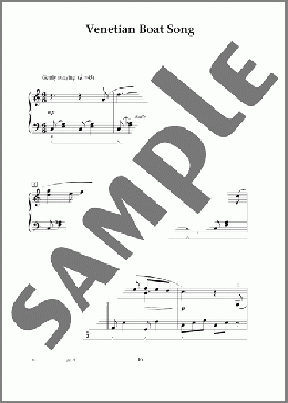 Venetian Boat Song(Bruce Berr) 楽譜 ピアノ（ソロ） ダウンロード