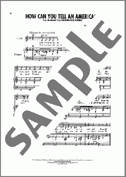 How Can You Tell An American? (from Knickerbocker Holiday)(Maxwell Anderson) 楽譜 ピアノ & ボーカル & ギター ダウンロード