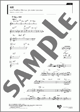 枯葉(Joseph Kosma) 楽譜 トランペット（ソロ） ダウンロード