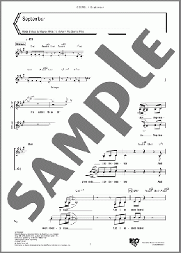 September(Maurice White/Al McKay/Alta Sherral Willis) 楽譜 ゴスペル ダウンロード