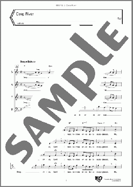 Deep River(Traditional) 楽譜 ゴスペル ダウンロード