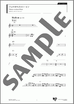 ウォーターメロン・マン Alto(Herbie Hancock) 楽譜 アルトサックス（ソロ） ダウンロード