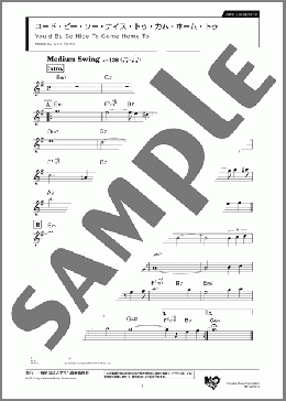 ユード・ビー・ソー・ナイス・トゥ・カム・ホーム・トゥ Alto(Cole Porter) 楽譜 アルトサックス（ソロ） ダウンロード