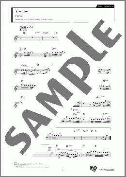 ヒーロー Tenor(Walter Afanasieff/Mariah Carey) 楽譜 テナーサックス（ソロ） ダウンロード