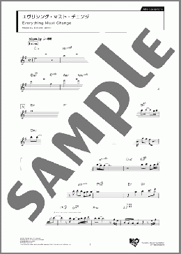 エヴリシング・マスト・チェンジ Alto(Benard Ighner) 楽譜 アルトサックス（ソロ） ダウンロード