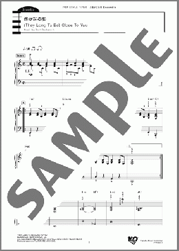 遙かなる影(Burt Bacharach) 楽譜 アンサンブル（パート） 中級 ダウンロード