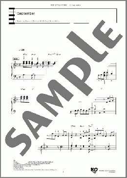 September(Maurice White/Al McKay/Allee Willis) 楽譜 ピアノ（ソロ） 上級 ダウンロード