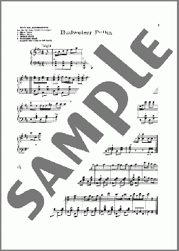 Budweiser Polka(Lawrence Welk) 楽譜 ピアノ（ソロ） ダウンロード