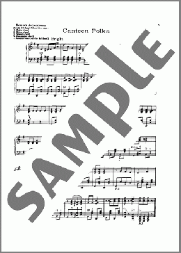 Canteen Polka(Lawrence Welk) 楽譜 ピアノ（ソロ） ダウンロード