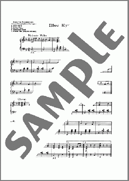 Blue Eyes(Lawrence Welk) 楽譜 ピアノ（ソロ） ダウンロード