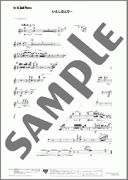 いとしのエリー(1st & 2nd Flutes)(桑田 佳祐) 楽譜 吹奏楽（パート） ダウンロード 定額サブスク