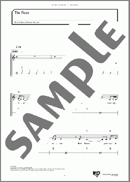 The Rose(Amanda McBroom) 楽譜 ギター（弾き語り） ダウンロード