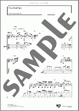 Fire And Rain(James Taylor) 楽譜 ギター（弾き語り） ダウンロード