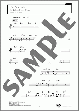 ペーパー・ムーン(Harold Arlen) 楽譜 クラリネット ダウンロード