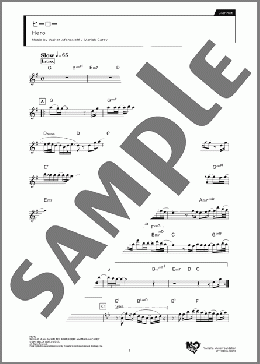 ヒーロー(Mariah Carey) 楽譜 クラリネット ダウンロード