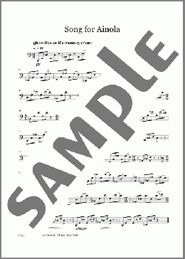 Song For Ainola(Bryce Dessner) 楽譜 チェロ ダウンロード