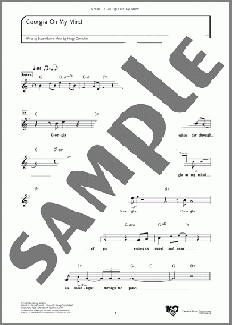 Georgia On My Mind(Ray Charles) 楽譜 メロディ ダウンロード