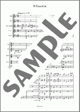 道化師 8 Gavotte(SCORE)(KAVALEVSKY) 楽譜 アンサンブル（フルスコア） ダウンロード