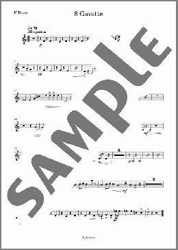 道化師 8 Gavotte(Horn)(KAVALEVSKY) 楽譜 アンサンブル（パート） ダウンロード
