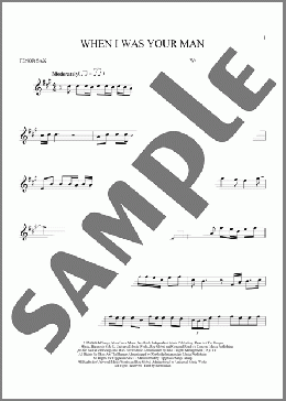 When I Was Your Man(Bruno Mars) 楽譜 テナーサックス（ソロ） ダウンロード