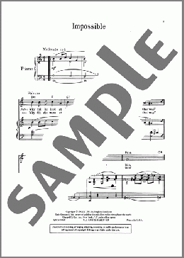 Impossible (from A Funny Thing Happened On The Way To The Forum)(Stephen Sondheim) 楽譜 ピアノ & ボーカル ダウンロード