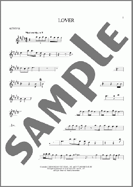 Lover(Taylor Swift) 楽譜 アルトサックス（ソロ） ダウンロード