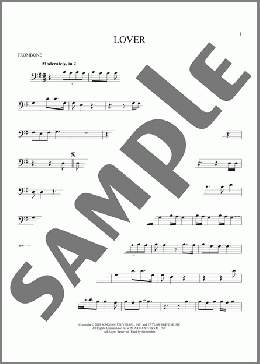 Lover(Taylor Swift) 楽譜 トロンボーン（ソロ） ダウンロード