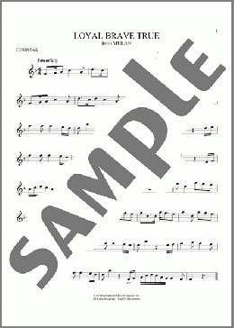 Loyal Brave True (from Mulan)(Christina Aguilera) 楽譜 テナーサックス（ソロ） ダウンロード
