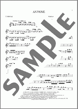 Anyone(Demi Lovato) 楽譜 テナーサックス（ソロ） ダウンロード