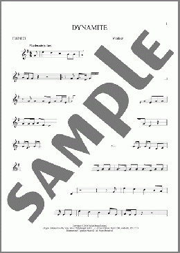 Dynamite(BTS) 楽譜 トランペット（ソロ） ダウンロード
