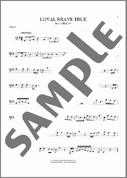 Loyal Brave True (from Mulan)(Christina Aguilera) 楽譜 チェロ ダウンロード