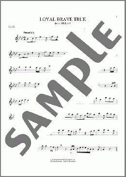 Loyal Brave True (from Mulan)(Christina Aguilera) 楽譜 フルート ダウンロード
