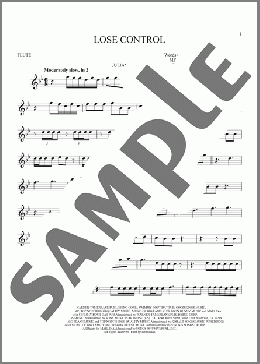 Lose Control(Teddy Swims) 楽譜 フルート ダウンロード