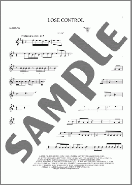 Lose Control(Teddy Swims) 楽譜 アルトサックス（ソロ） ダウンロード