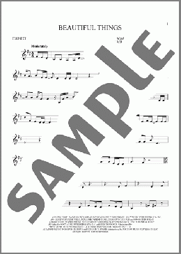 Beautiful Things(Benson Boone) 楽譜 トランペット（ソロ） ダウンロード