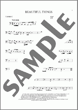 Beautiful Things(Benson Boone) 楽譜 トロンボーン（ソロ） ダウンロード