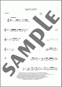 Daylight(David Kushner) 楽譜 トランペット（ソロ） ダウンロード