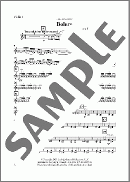 Bolero for Strings (arr. Cameron Law)-Violin 1(Maurice Ravel) 楽譜 オーケストラ（パート） ダウンロード