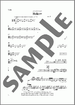 Bolero for Strings (arr. Cameron Law)-Viola(Maurice Ravel) 楽譜 オーケストラ（パート） ダウンロード