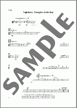 Nighttime, Thoughts of the Day-Viola(David Bobrowitz) 楽譜 オーケストラ（パート） ダウンロード