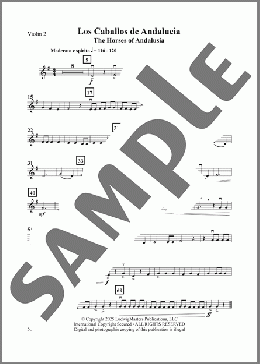 Los Caballos de Andalucia: The Horses of Andalusia-Violin 2(R. Anne Svendsen) 楽譜 オーケストラ（パート） ダウンロード