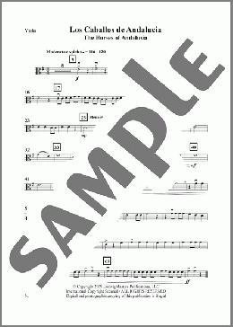 Los Caballos de Andalucia: The Horses of Andalusia-Viola(R. Anne Svendsen) 楽譜 オーケストラ（パート） ダウンロード