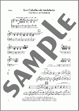Los Caballos de Andalucia: The Horses of Andalusia-Piano(R. Anne Svendsen) 楽譜 オーケストラ（パート） ダウンロード