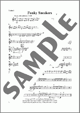 Funky Sneakers-Violin 1(Thom Sharp) 楽譜 オーケストラ（パート） ダウンロード