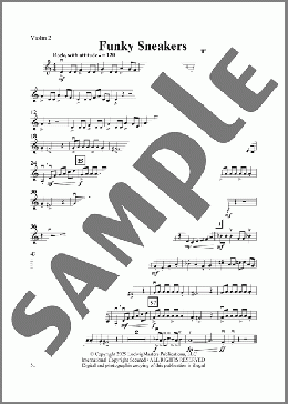 Funky Sneakers-Violin 2(Thom Sharp) 楽譜 オーケストラ（パート） ダウンロード