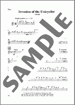 Invasion of the Unicyclists-Flute(Kelly Bennette) 楽譜 その他 ダウンロード