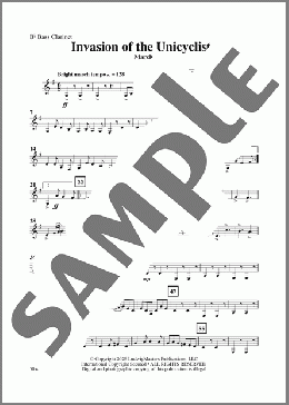 Invasion of the Unicyclists-Bass Clarinet(Kelly Bennette) 楽譜 その他 ダウンロード