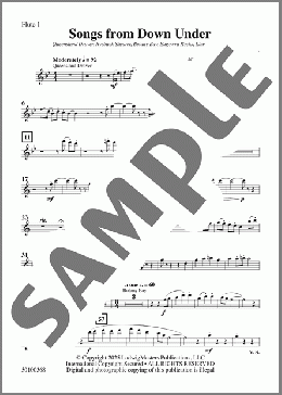 Songs from Down Under-Flute 1(David Bobrowitz) 楽譜 その他 ダウンロード