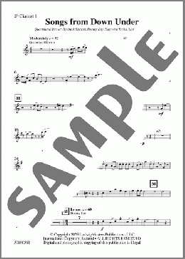 Songs from Down Under-Clarinet 1(David Bobrowitz) 楽譜 その他 ダウンロード